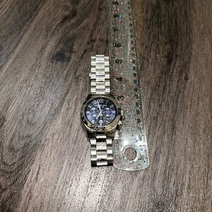 Michael Kors Men’s Silver Watch Blue Dial